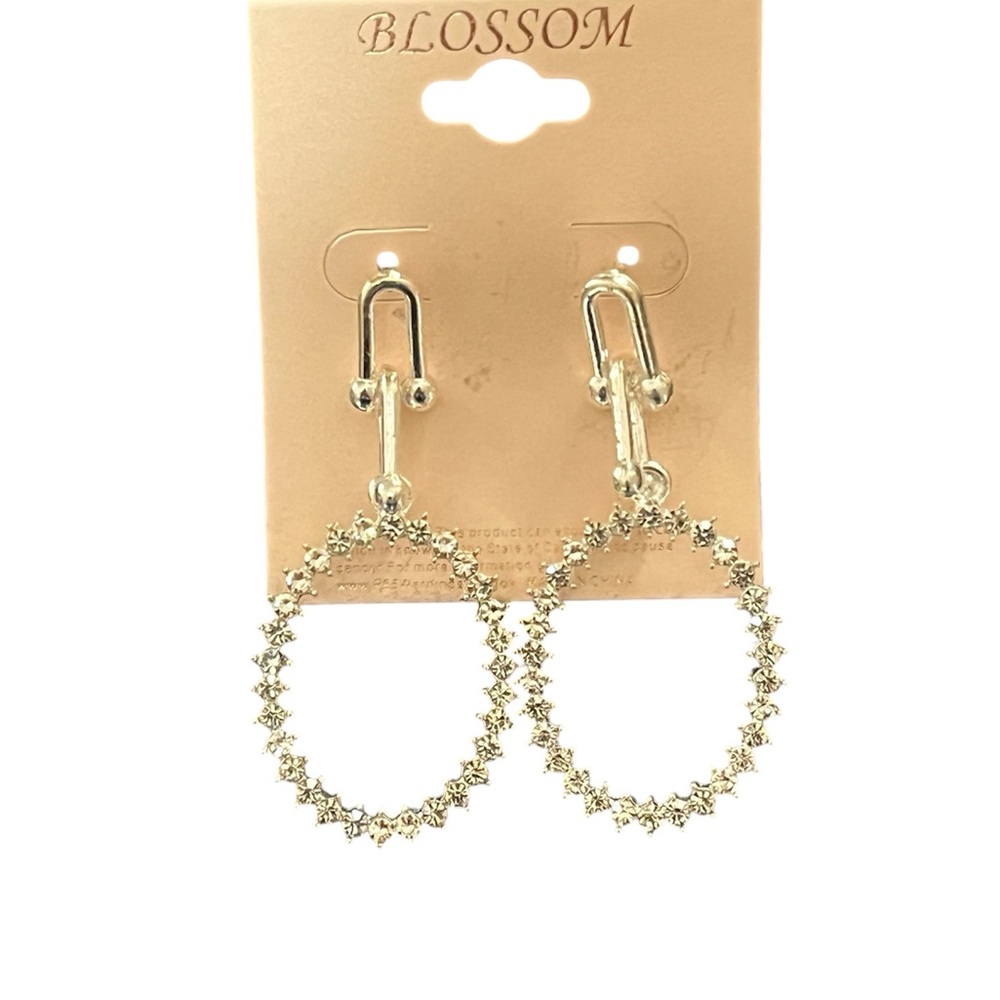Gold Oval Hoop Earrings
